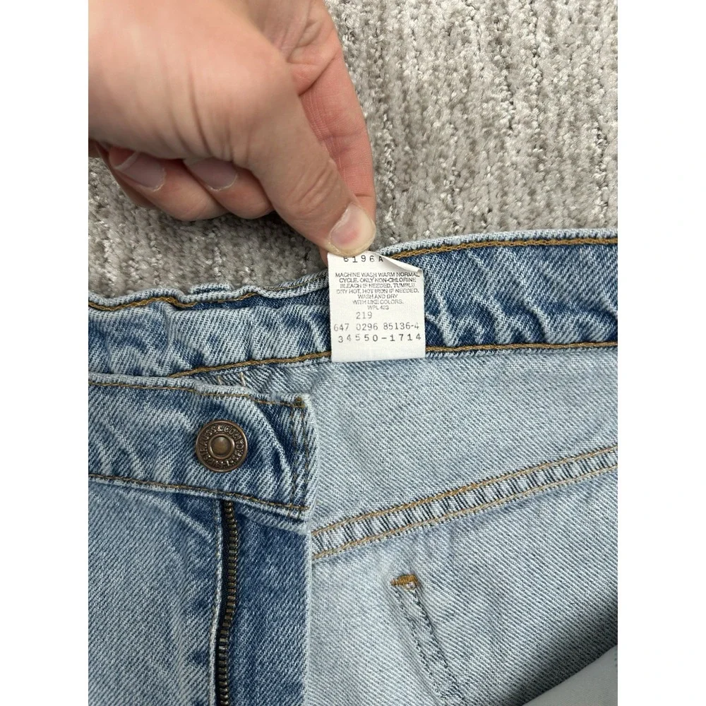Levi's 550 Denim Shorts Mens 36 Light Blue Vintage Orange Tab Relaxed Fit 90s